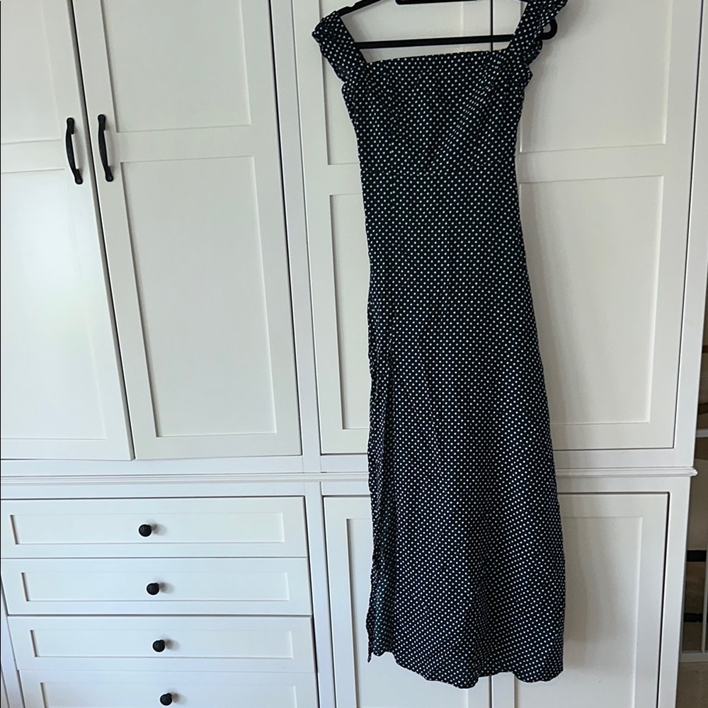 Lulu's Black and White Polka Dot Maxi Dress